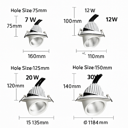 Spot LED encastrable à faisceau orientable — LZ4G7Q2