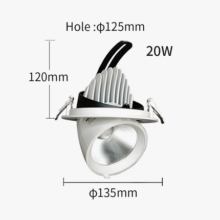 Spot LED encastrable à faisceau réglable pour éclairage commercial — LZ4X9M