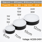 Blanc chaud 3000K / Corps blanc / 7 W 220 V