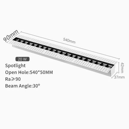 Spot LED encastrable magnétique pour éclairage intérieur linéaire moderne — LZ4X9P2