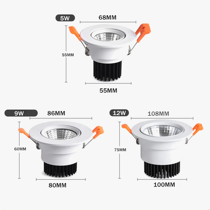 spot led encastrable plafond à intensité réglable éclairage intérieur