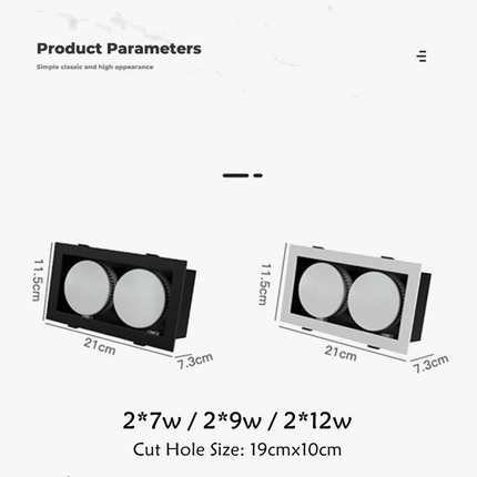 Spot LED encastrable pour plafond sans éblouissement — LZ4X9M7