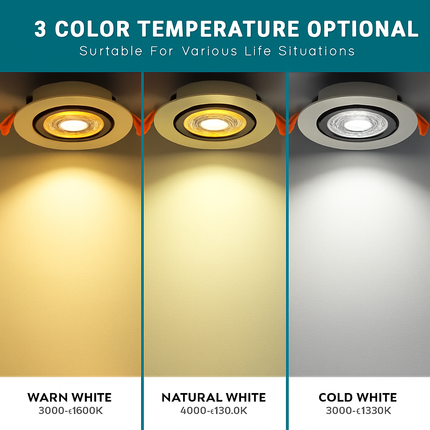 Spot LED encastrable orientable 360° pour intérieur — LZ4M9X2