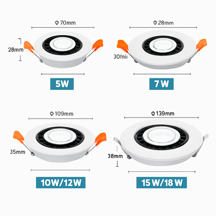 Spot LED encastrable orientable 360° pour intérieur — LZ4M9X2