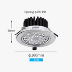 24 W 110 V / 24W 138mm-150 trou / Lumière blanche chaude 3000K | CN