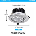 24 W 110 V / 24W 138mm-150 trou / Lumière blanche froide 6000 K | CN