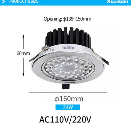 Spot LED encastrable haute luminosité pour éclairage commercial — LZ4F9T2
