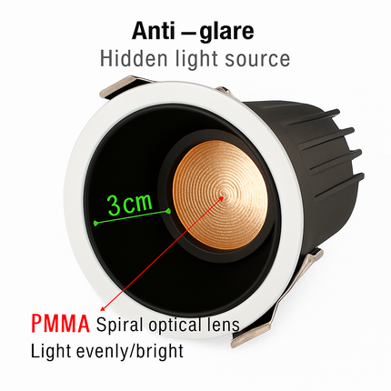 Spot LED encastrable étanche anti-reflet pour intérieur et extérieur — LZ4X9P