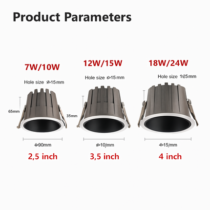 Spot LED encastrable étanche anti-reflet pour intérieur et extérieur — LZ4X9P