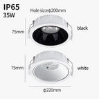 Entrée 36V / 6000k / Trou noir 35W 200mm | CHINE