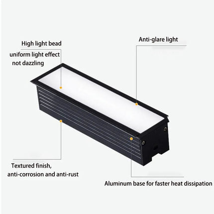spot led à intensité variable éclairage encastré créatif linéaire