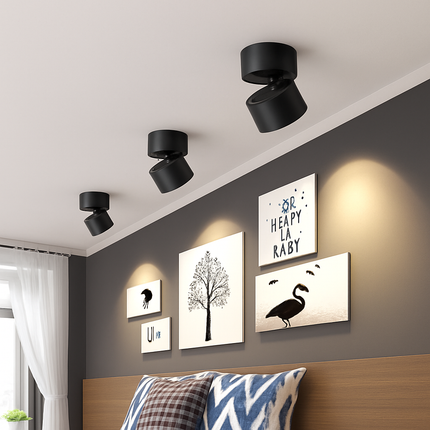 Spot LED orientable cylindrique Rotation