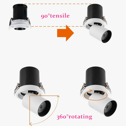 Spot LED encastrable rotatif en aluminium avec puce Epistar — LZ4J9X2