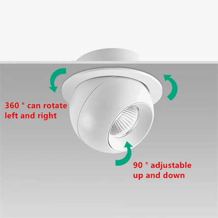Spot LED rotatif anti-éblouissement intégré pour éclairage intérieur — LZ4X9P