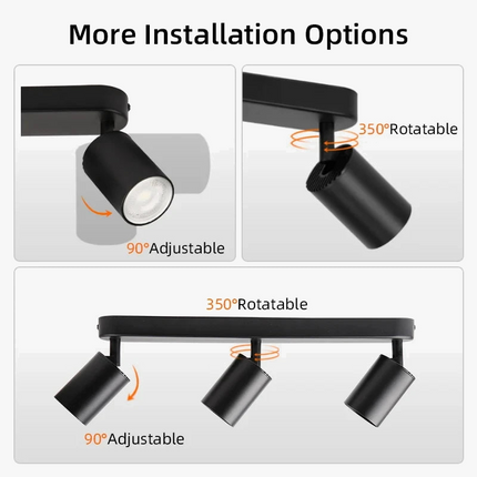 Spot LED sur rail pour éclairage intérieur avec ampoule remplaçable — LZ4X9M