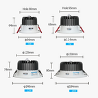 Input 12V / 5W 80mmhole / Warmwhitelight3000K | CN