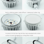 Pure White 6000K / 9W Dimmable