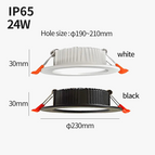 AC85-265V / Warmwhite3000K / White 24W 200mm hole | CHINA
