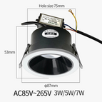 AC85V-265V / 5W 75mm hole / 6000K | CHINA