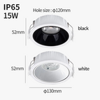 24V Input / 4000K / white 15W 120mmhole | CHINA
