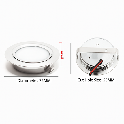 Spot LED ultra plat étanche pour éclairage intérieur et extérieur — LZ4X9P