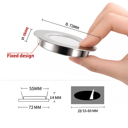 Spot LED ultra plat étanche pour éclairage intérieur et extérieur — LZ4X9P