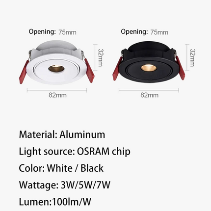 Spot LED ultra fin à faisceau orientable pour éclairage intérieur — LZ4P9XJ