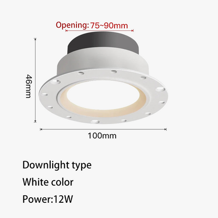 Spot LED ultra fin sans cadre anti-éblouissement pour intérieur — LZ4X9T2