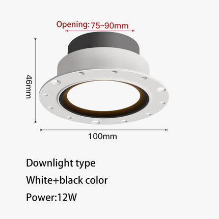 Spot LED ultra fin sans cadre anti-éblouissement pour intérieur — LZ4X9T2