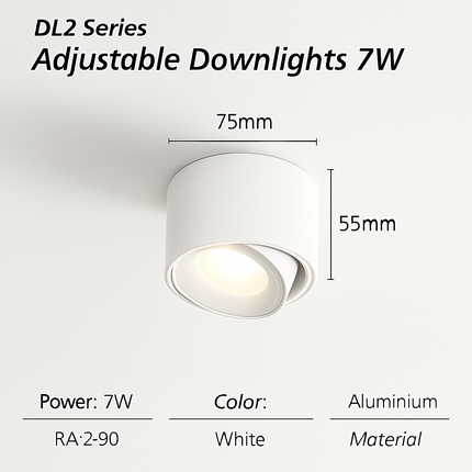 Spot LED ultra fin en aluminium réglable anti-éblouissement moderne — LZ4P9XQ
