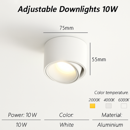 Spot LED ultra fin en aluminium réglable anti-éblouissement moderne — LZ4P9XQ