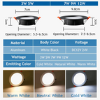 Corps blanc / Blanc chaud 3000K / 3W 24V