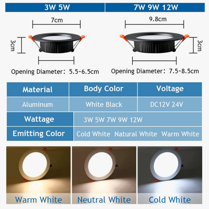 Spot LED rond encastrable pour plafond — LZ4X9P2