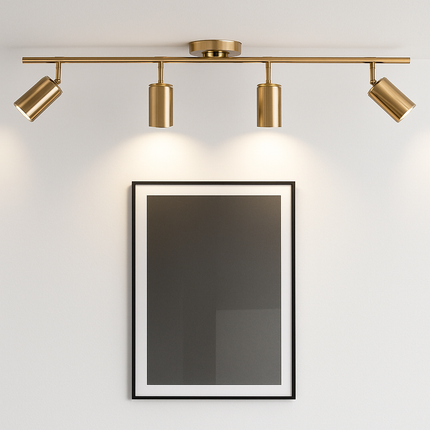 Spot LED arrondi design en métal doré — LZ4X9M2