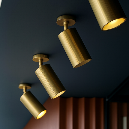 Spot LED arrondi design en métal doré — LZ4X9M2