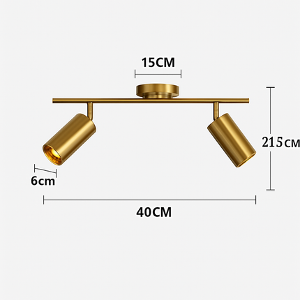 Spot LED arrondi design en métal doré — LZ4X9M2