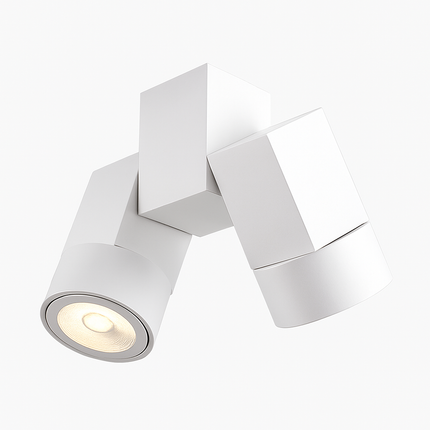 Spot double LED en aluminium blanc au design moderne — LZ4X9T