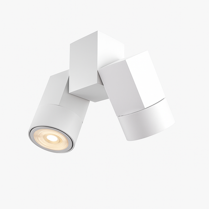 Spot double LED en aluminium blanc au design moderne — LZ4X9T