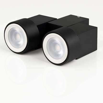 Spot double LED en aluminium blanc au design moderne — LZ4X9T