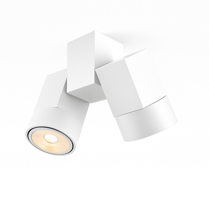 Spot double LED en aluminium blanc au design moderne — LZ4X9T