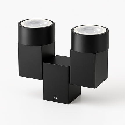 Spot double LED en aluminium blanc au design moderne — LZ4X9T