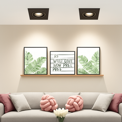 Spot LED moderne à base carrée avec rotation 360° Solal — LZ4X9P2