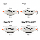 Chaude / 10W - Noir - Dimmable