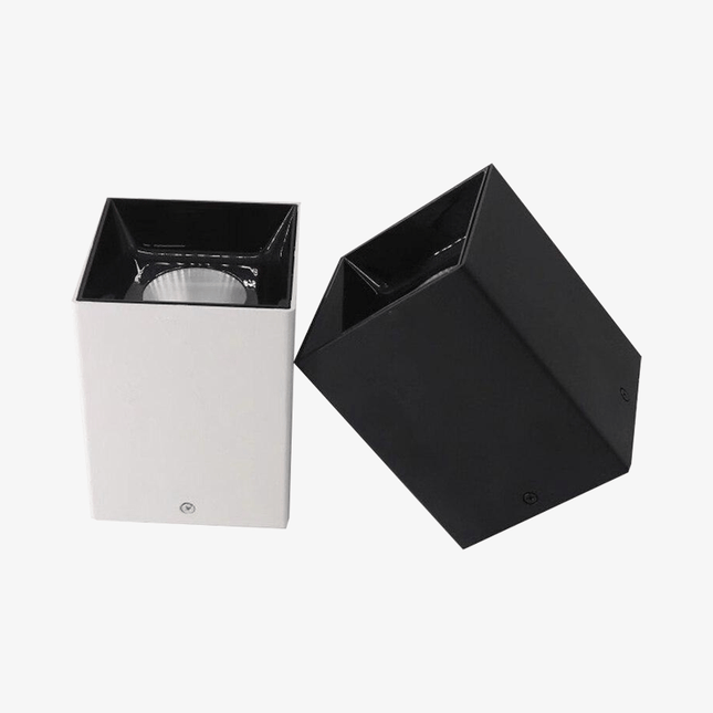 Spot moderne LED en cube noir ou blanc