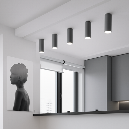 Spot LED moderne tube doré Grover — LZ4X9P2