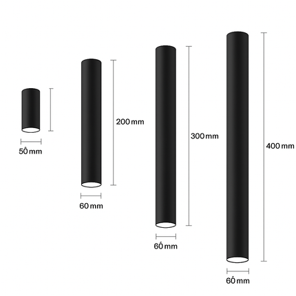 Spot LED moderne tube doré Grover — LZ4X9P2
