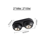Naturelle / 2X15W - Dimmable / Noir