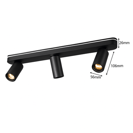Spot LED rond moderne à plusieurs cylindres en surface — LZ4X9T2