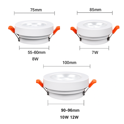 Spot LED rond orientable au design moderne Slim — LZ7XQ2