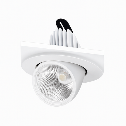 Spot LED rond pivotant 360° en aluminium blanc — LZ4XJ9